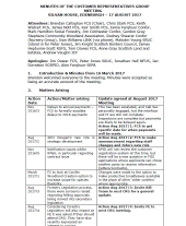 Customer Representatives Group Meeting Minutes 17 August 2017
